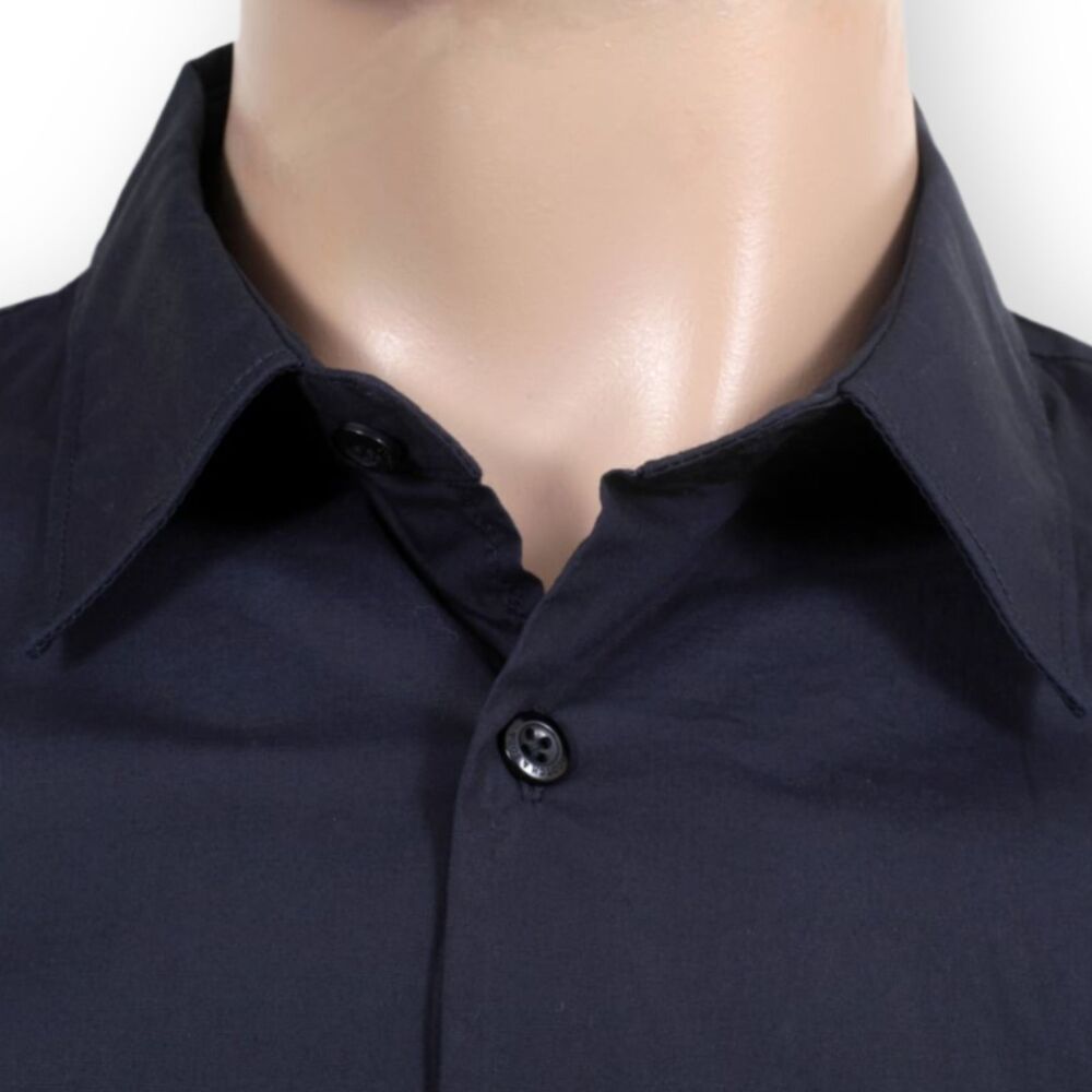 Scotch & Soda Slim Fit Stretch Cotton Shirt in Dark Navy Blue Sz M 20 x 32" - Picture 10 of 12